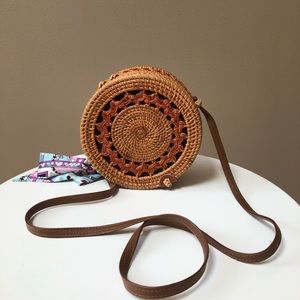 Cute round straw bag